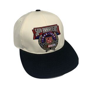 NASCAR 50th Anniversary Adjustable Strap Racing Baseball Cap Hat VTG 1998